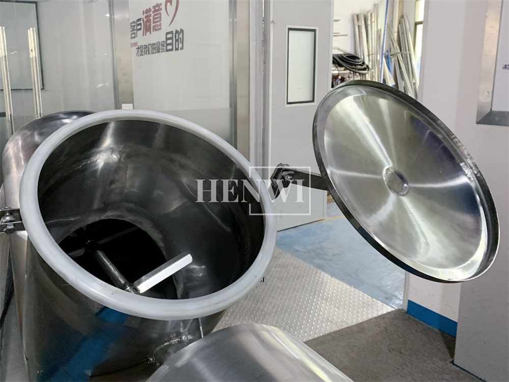 Henwi HWMM-V Shape Powder Mixer Machine Coffee Seasoning Spice Condiment Bean Powder Mixing Machine Milk Food Cosmetic Grain Powder Blender