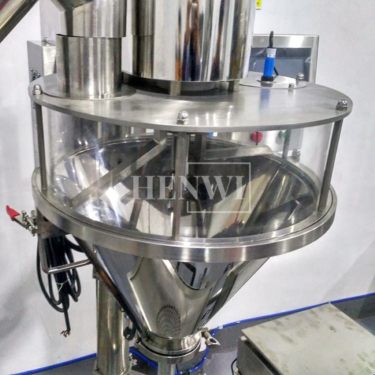 Henwi HWFM-Manual 1 Nozzle Powder Filling Packing Machine Coffee Cocoa Ginger Bean Powder Screw Bottling Filling Packing Machine