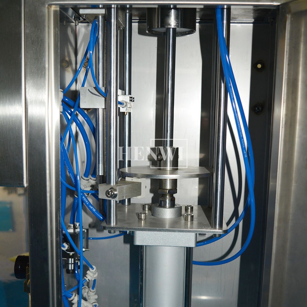 Henwi HWFM-S-VF1 One Nozzle Semi-Auto Liquid Bottling Filling Packing Machine 1 Head Bottle Vertical Filler