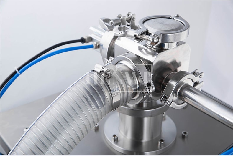 Henwi HWFM-S-VF2 Two Nozzle Semi-Auto Liquid Bottling Filling Packing Machine 2 Heads Bottle Vertical Filler