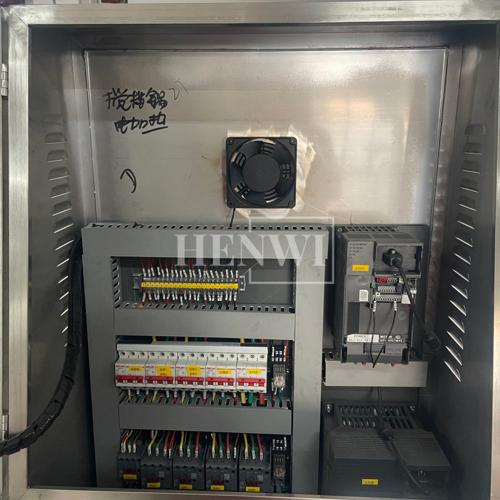 Máquina mezcladora de tanque de calentamiento y homogeneización con cubierta plegable y modelo de plataforma fija Henwi HWHM-F-2000L