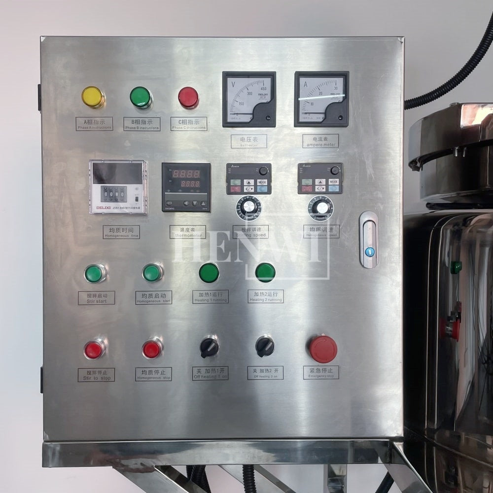 Henwi HWHM-M-50L Mobile Model Half-Opened Foldable Cover Homogenizing Heating Mixer Tank Machine