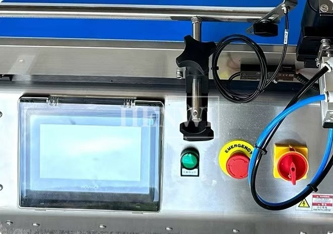 Henwi HWFCL- 1 Nozzle Desktop Gear Pump Model Liquid Filling Bottling Machine One Head Bottle Jar Filler with Aluminum Tinplate Cover Cap Crimping Sealing Machine with Semi Auto Round Bottle Labeling Machine Line