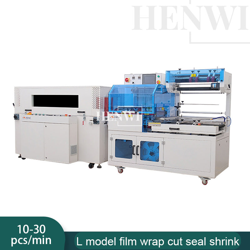 Henwi HWMB-L Model POF Film Wrapping Cutting Sealing Machine With Shrinking Tunnel