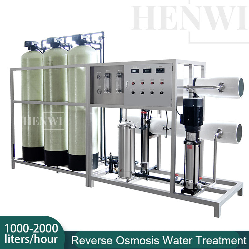 Henwi HWRO-Single Stage-1000-2000L/H-PVC Reverse Osmosis Water Purification Treatment Equipment Pure Water Making Machine Water Purifying Device