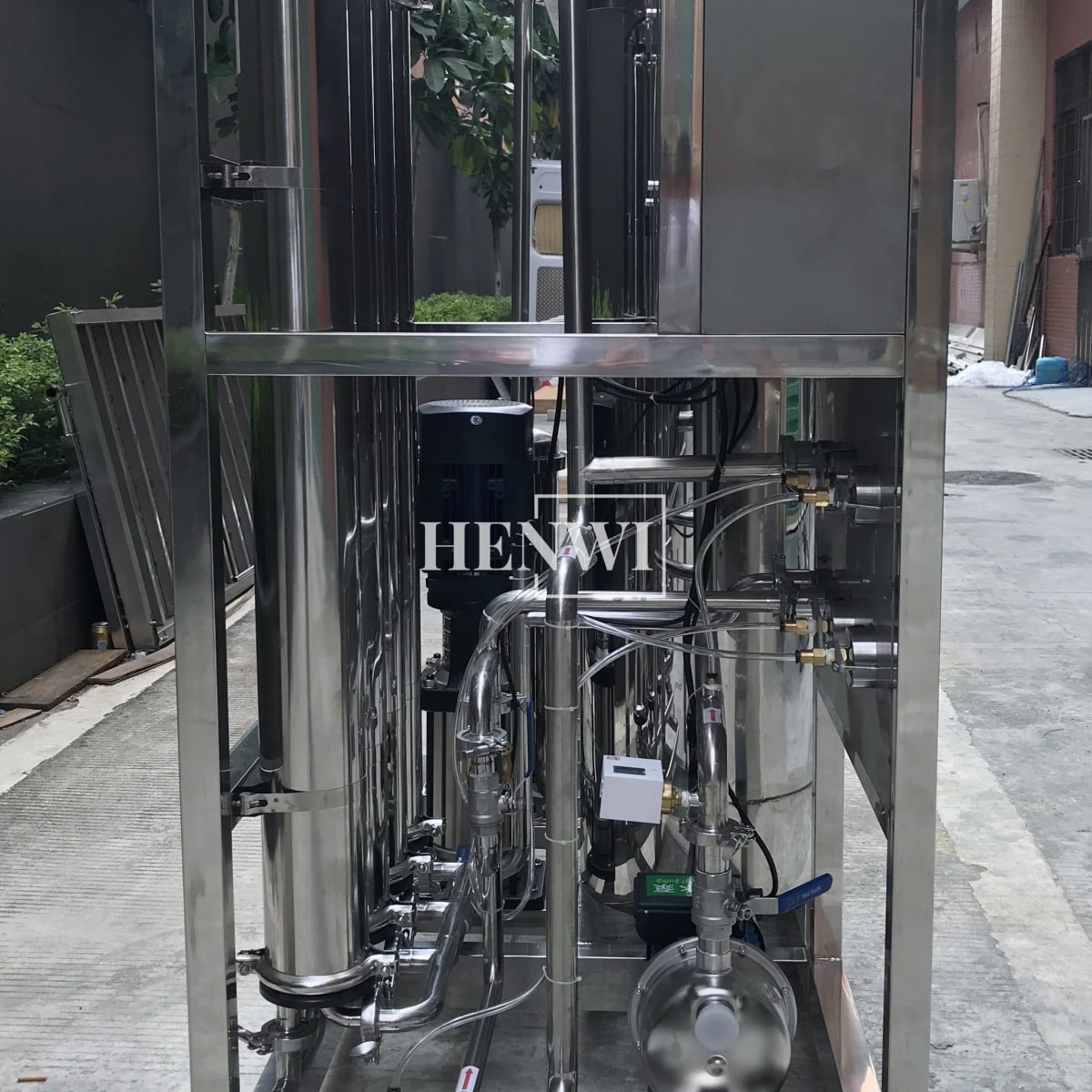Henwi HWRO-Single Stage-250-500L/H-SUS Reverse Osmosis Water Purification Treatment Equipment Pure Water Making Machine Water Purifying Device