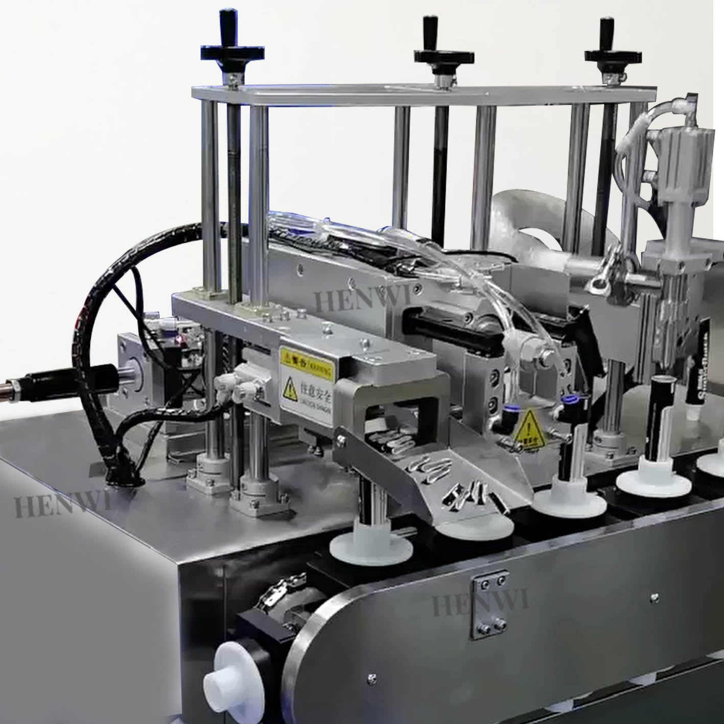 Henwi HWTM-USL Linear Model Cheap Automatic Laminated Tube Filling Sealing Machine Composited Tube Filler And Ultrasonic Sealer