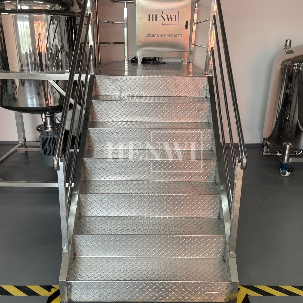 Henwi HWVM-GD-2000L Fixed Cover Model Vacuum Emulsifying Homogenizing Heating Mixer Tank Machine
