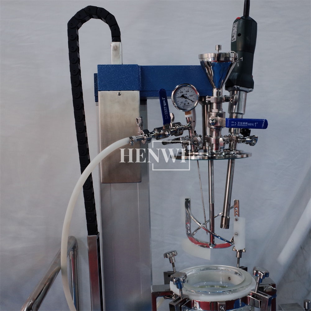Henwi HWVM-LB-20L Laboratory Reactor Model Lab Vacuum Emulsifying Homogenizing Heating Mixer Tank Machine