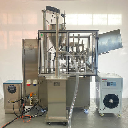 Máquina automática de llenado y sellado de tubos de plástico blando Henwi HWTM-HS Máquina de llenado y sellado de tubos PET y sellador térmico