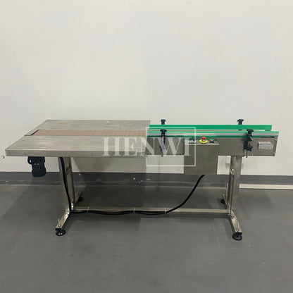 Henwi HWAM-2 Meters POM Belt Conveyor Collecting Table POM Chain Board Belt With SUS Operating Platform Conveying Equipment