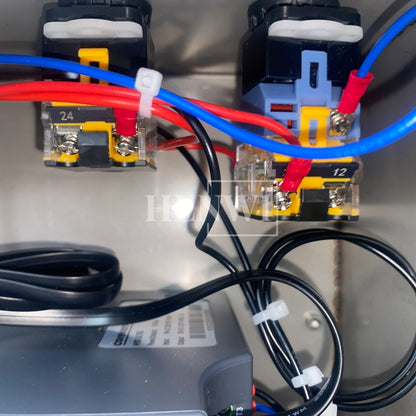 Henwi HWAM-3 Meters POM Belt Conveyor Collecting Table POM Chain Board Belt With SUS Operating Platform Conveying Equipment