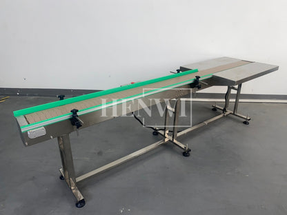 Henwi HWAM-3 Meters POM Belt Conveyor Collecting Table POM Chain Board Belt With SUS Operating Platform Conveying Equipment