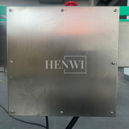 Henwi HWAM-3 Meters POM Belt Conveyor Collecting Table POM Chain Board Belt With SUS Operating Platform Conveying Equipment