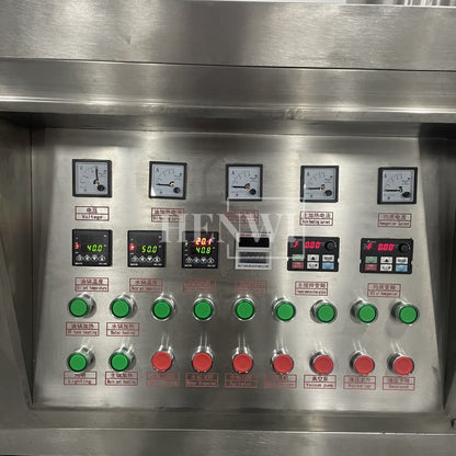 Tanque mezclador de calentamiento y homogeneización de emulsión al vacío con tapa de elevación hidráulica Henwi HWVM-FT-50L