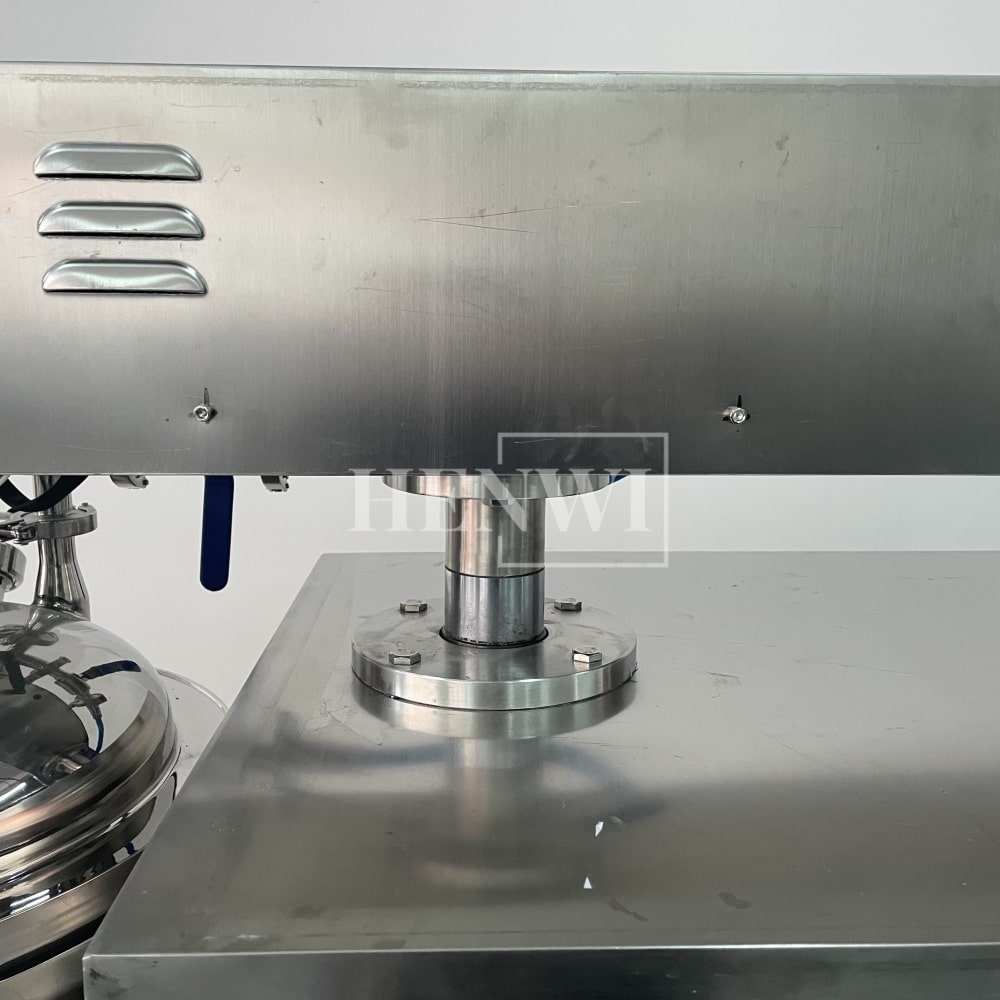 Tanque mezclador de calentamiento y homogeneización de emulsión al vacío con tapa de elevación hidráulica Henwi HWVM-FT-50L