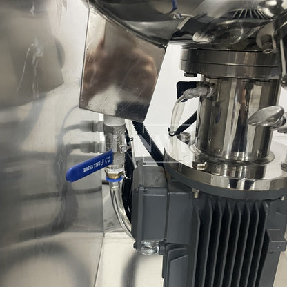 Tanque mezclador de calentamiento y homogeneización de emulsión al vacío con tapa de elevación hidráulica Henwi HWVM-FT-50L