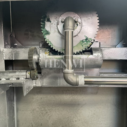 Tanque mezclador de calentamiento y homogeneización de emulsión al vacío con tapa de elevación hidráulica Henwi HWVM-FT-50L