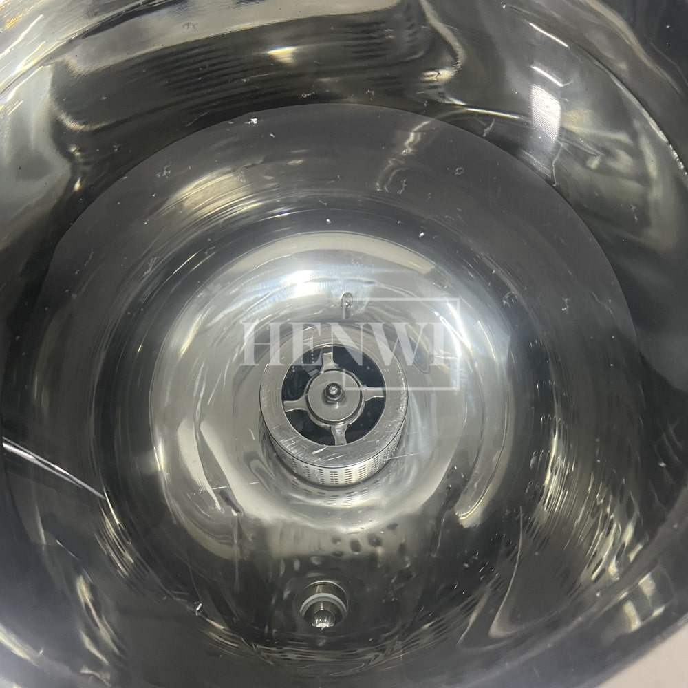 Tanque mezclador de calentamiento y homogeneización de emulsión al vacío con tapa de elevación hidráulica Henwi HWVM-FT-50L