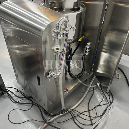 Tanque mezclador de calentamiento y homogeneización de emulsión al vacío con tapa de elevación hidráulica Henwi HWVM-FT-50L