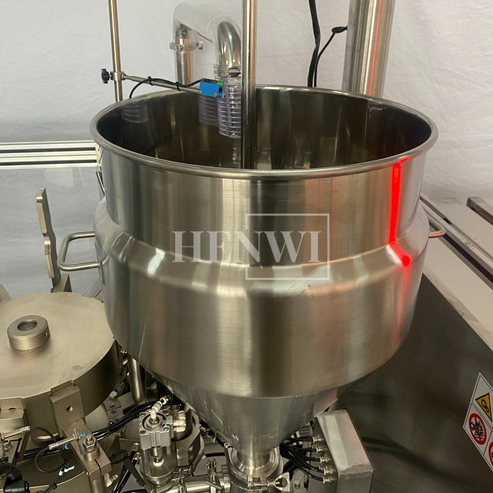 Máquina automática de llenado y sellado de tubos de plástico blando Henwi HWTM-HS Máquina de llenado y sellado de tubos PET y sellador térmico