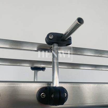 Henwi HWAM-5 Meters PVC Belt Conveyor Collecting Table Conveying Belt Transferring Equipment With SUS Operating Collecting Platform Table