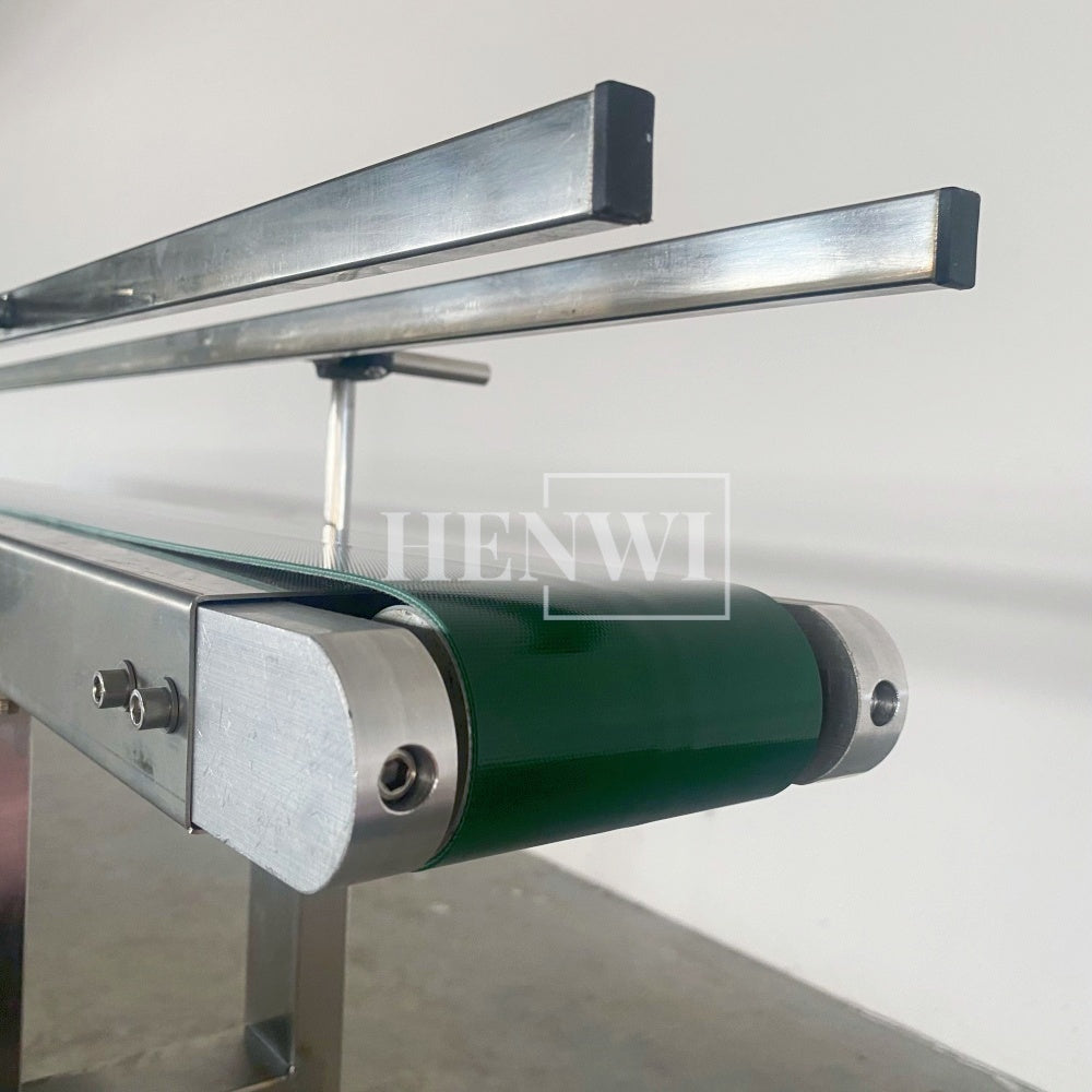 Henwi HWAM-5 Meters PVC Belt Conveyor Collecting Table Conveying Belt Transferring Equipment With SUS Operating Collecting Platform Table