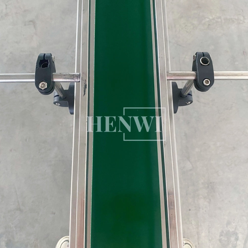 Henwi HWAM-5 Meters PVC Belt Conveyor Collecting Table Conveying Belt Transferring Equipment With SUS Operating Collecting Platform Table