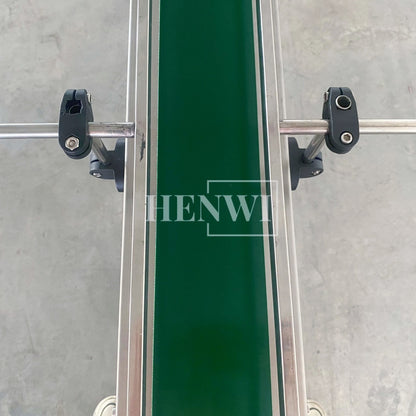 Henwi HWAM-5 Meters PVC Belt Conveyor Collecting Table Conveying Belt Transferring Equipment With SUS Operating Collecting Platform Table