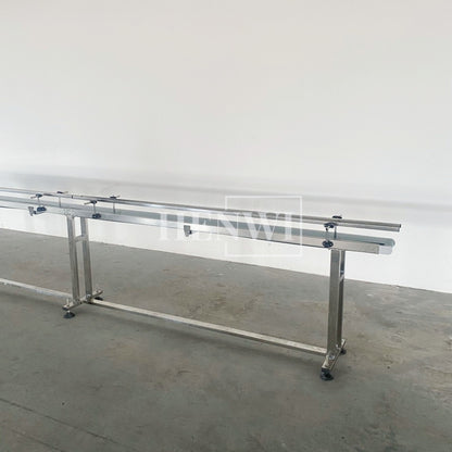 Henwi HWAM-5 Meters PVC Belt Conveyor Collecting Table Conveying Belt Transferring Equipment With SUS Operating Collecting Platform Table