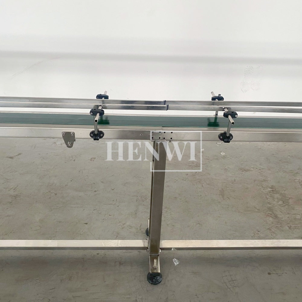 Henwi HWAM-5 Meters PVC Belt Conveyor Collecting Table Conveying Belt Transferring Equipment With SUS Operating Collecting Platform Table