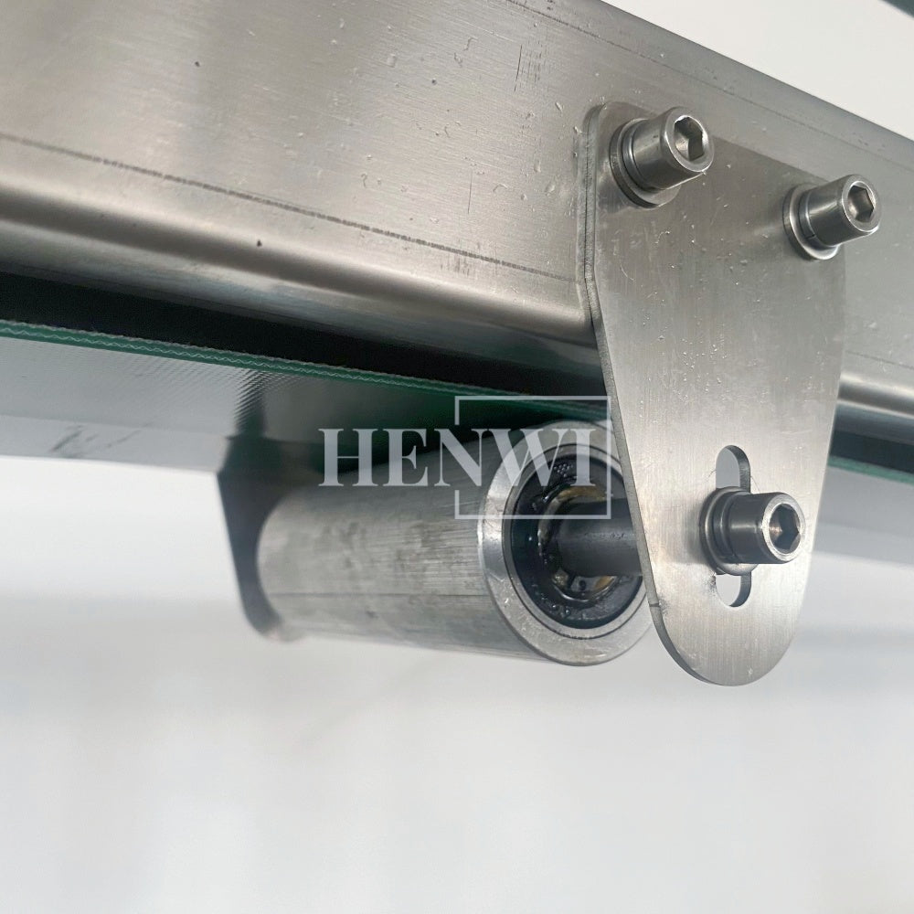Henwi HWAM-5 Meters PVC Belt Conveyor Collecting Table Conveying Belt Transferring Equipment With SUS Operating Collecting Platform Table