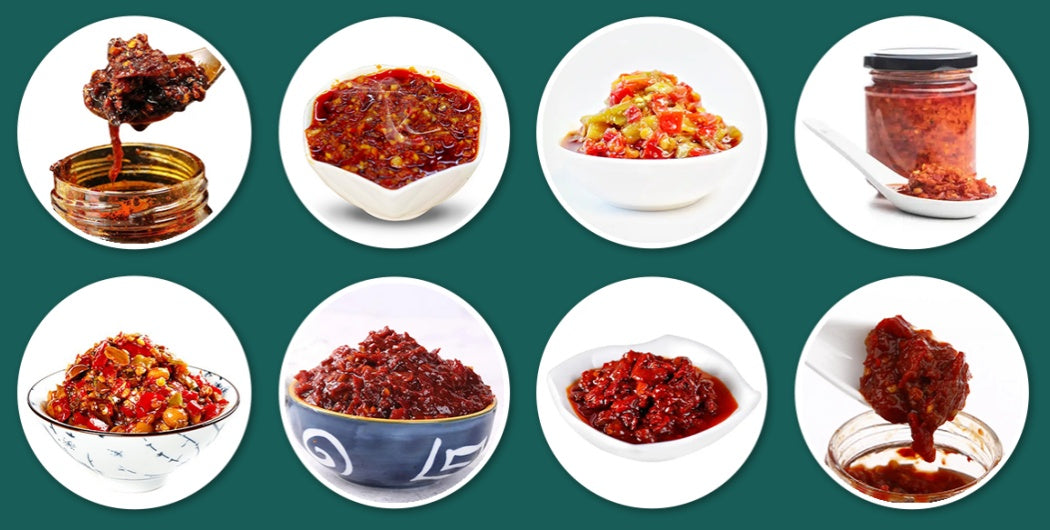 Henwi HWFM-S-HMF 1 Nozzle Semi Automatic Granular Paste Sauce Bottling Filling Machine 1 Head Bottle Horizontal Mixing Filler