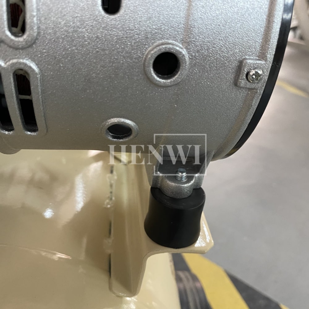 Henwi HWAM-1.1KW Mobile Air Compressor Silent 2HP Paint Sprayer Oilless Dental Industrial Motor Pump Mini Piston Oil Free Air Compressor