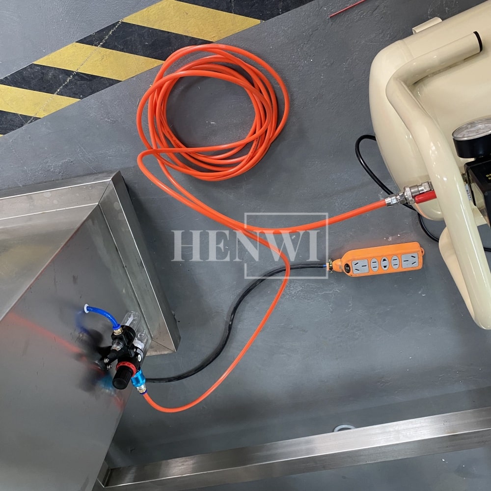 Henwi HWAM-1.1KW Mobile Air Compressor Silent 2HP Paint Sprayer Oilless Dental Industrial Motor Pump Mini Piston Oil Free Air Compressor
