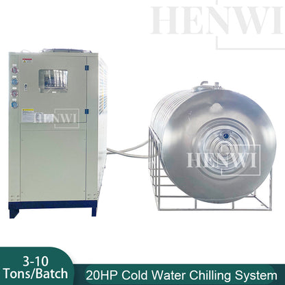 Henwi HWAM-20HP Cold Water Freezing Cooling Machine With 2000L Water Storage Tank Water Chiller Refrigerator Machine