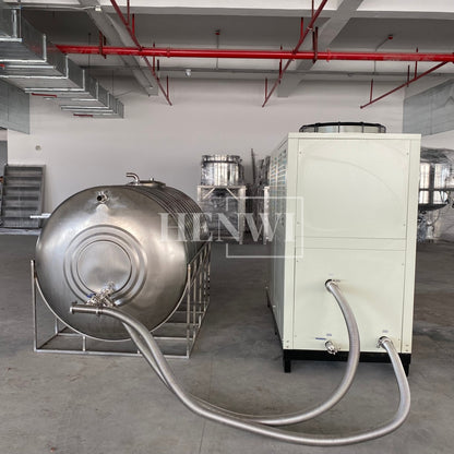 Henwi HWAM-20HP Cold Water Freezing Cooling Machine With 2000L Water Storage Tank Water Chiller Refrigerator Machine