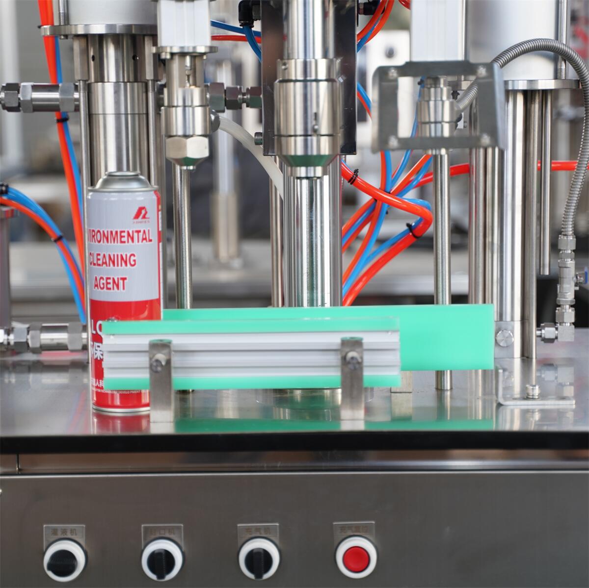 Henwi HWAM-3 in 1 Semi Automatic Aerosol Filler Sealer Packer Aerosol Spray Aluminum Can Filling Crimping Machine