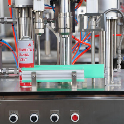 Henwi HWAM-3 in 1 Semi Automatic Aerosol Filler Sealer Packer Aerosol Spray Aluminum Can Filling Crimping Machine