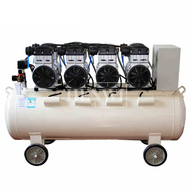 Henwi HWAM-4.4KW Mobile Air Compressor Oil-Free Portable Quiet Air Compressor Silent Piston Air Pump Compression Engine Pure Copper Piston Type