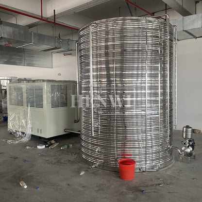 Henwi HWAM-40HP Cold Water Freezing Cooling Machine With 10 Tons Water Storage Tank Water Chiller Refrigerator Machine