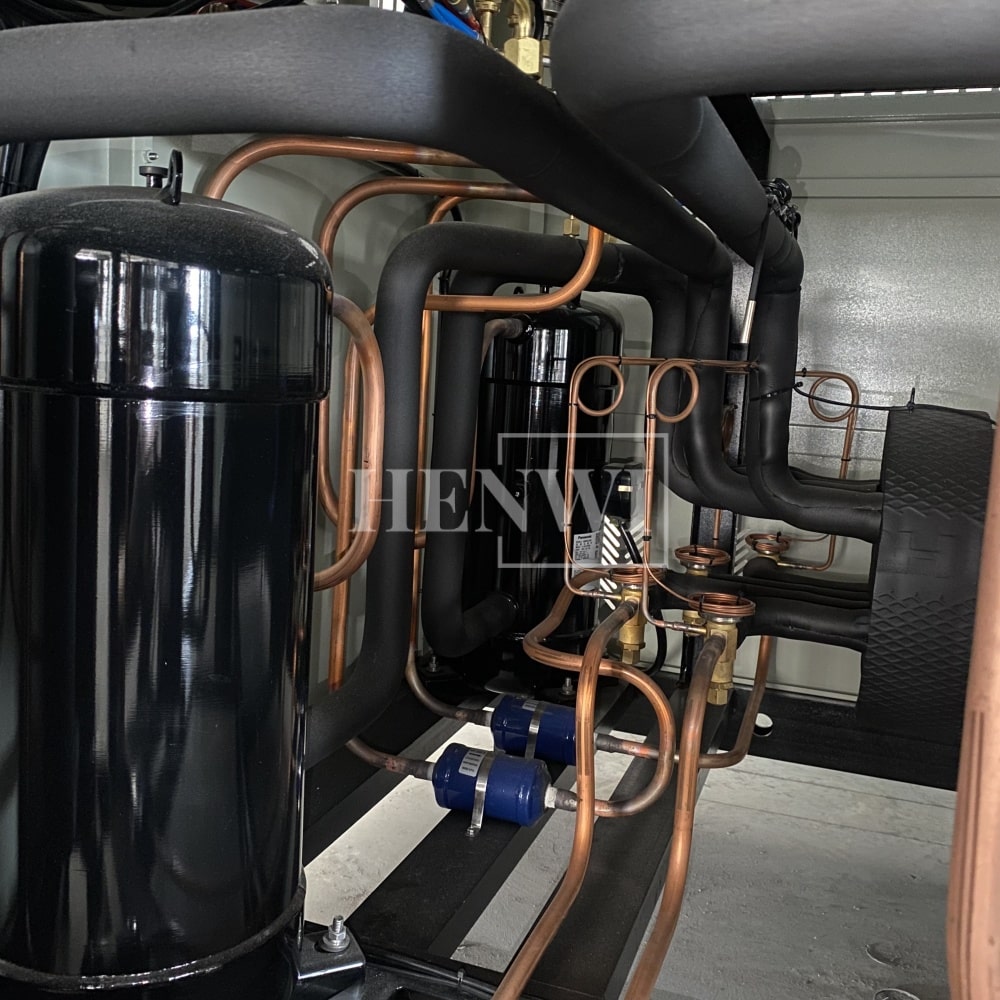 Henwi HWAM-40HP Cold Water Freezing Cooling Machine With 10 Tons Water Storage Tank Water Chiller Refrigerator Machine