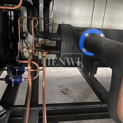 Henwi HWAM-40HP Cold Water Freezing Cooling Machine With 10 Tons Water Storage Tank Water Chiller Refrigerator Machine