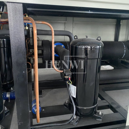 Henwi HWAM-40HP Cold Water Freezing Cooling Machine With 10 Tons Water Storage Tank Water Chiller Refrigerator Machine