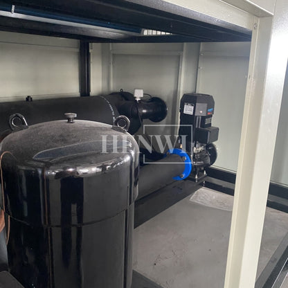Henwi HWAM-40HP Cold Water Freezing Cooling Machine With 10 Tons Water Storage Tank Water Chiller Refrigerator Machine