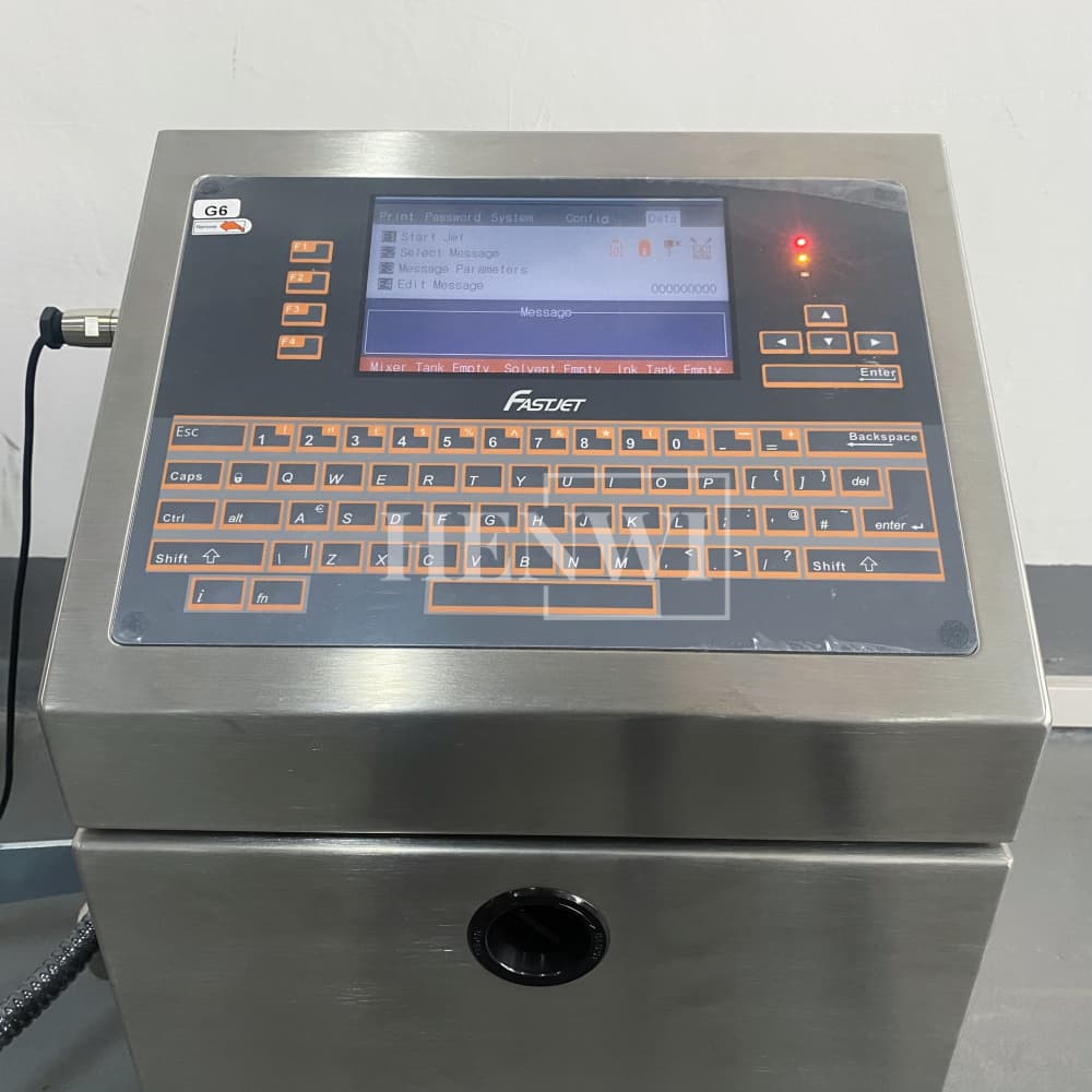 Henwi HWAM-A470 Ink Printing Coding Machine Industrial Nozzle Automatic Inkjet Printer for Eggs Bottle Carton Pouch Date Expiry Digital