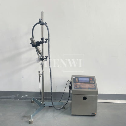 Henwi HWAM-A470 Ink Printing Coding Machine Industrial Nozzle Automatic Inkjet Printer for Eggs Bottle Carton Pouch Date Expiry Digital