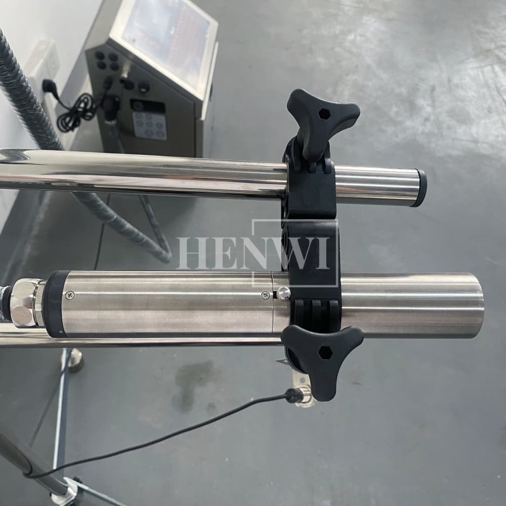 Henwi HWAM-A470 Ink Printing Coding Machine Industrial Nozzle Automatic Inkjet Printer for Eggs Bottle Carton Pouch Date Expiry Digital