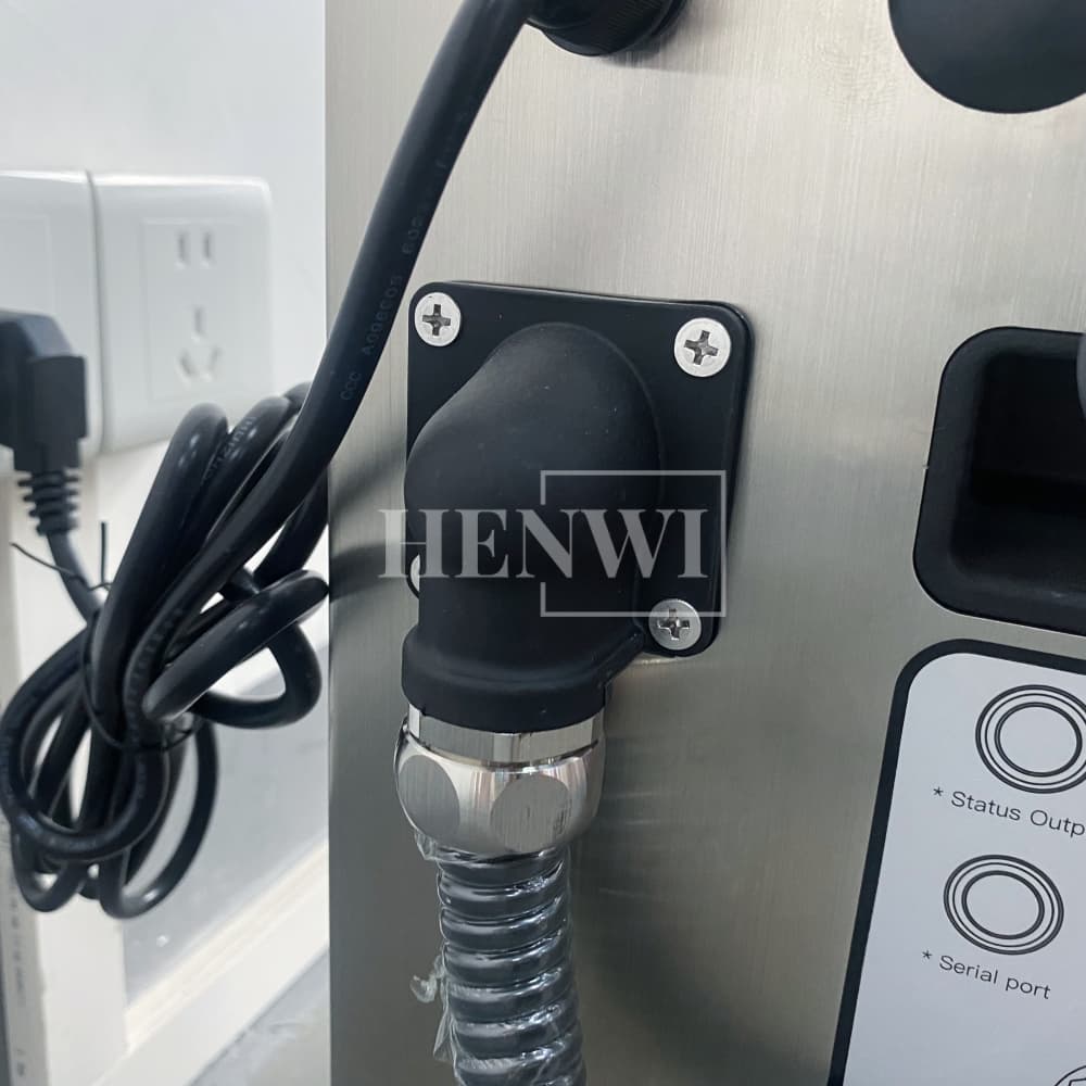 Henwi HWAM-A470 Ink Printing Coding Machine Industrial Nozzle Automatic Inkjet Printer for Eggs Bottle Carton Pouch Date Expiry Digital