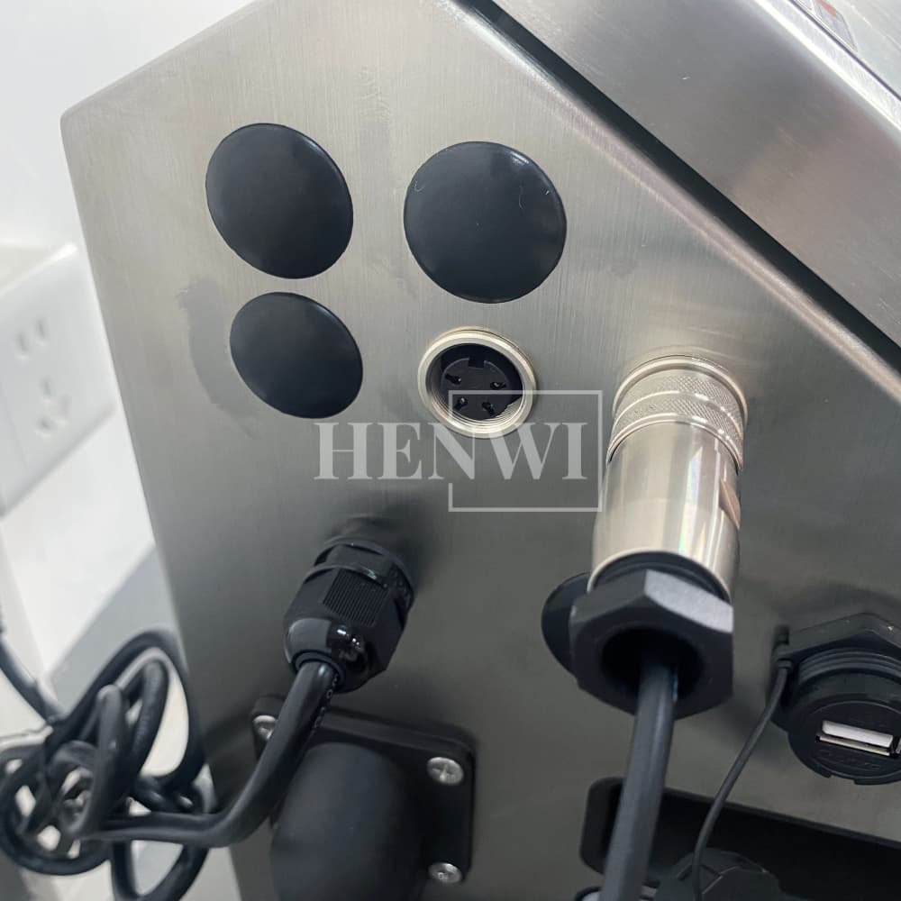 Henwi HWAM-A470 Ink Printing Coding Machine Industrial Nozzle Automatic Inkjet Printer for Eggs Bottle Carton Pouch Date Expiry Digital